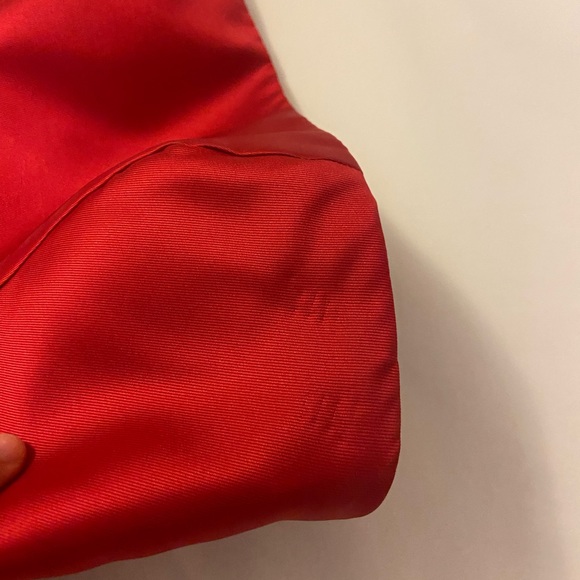 Sherri Hill 51671 Strapless High Slit Formal Dress Red - Picture 15 of 17